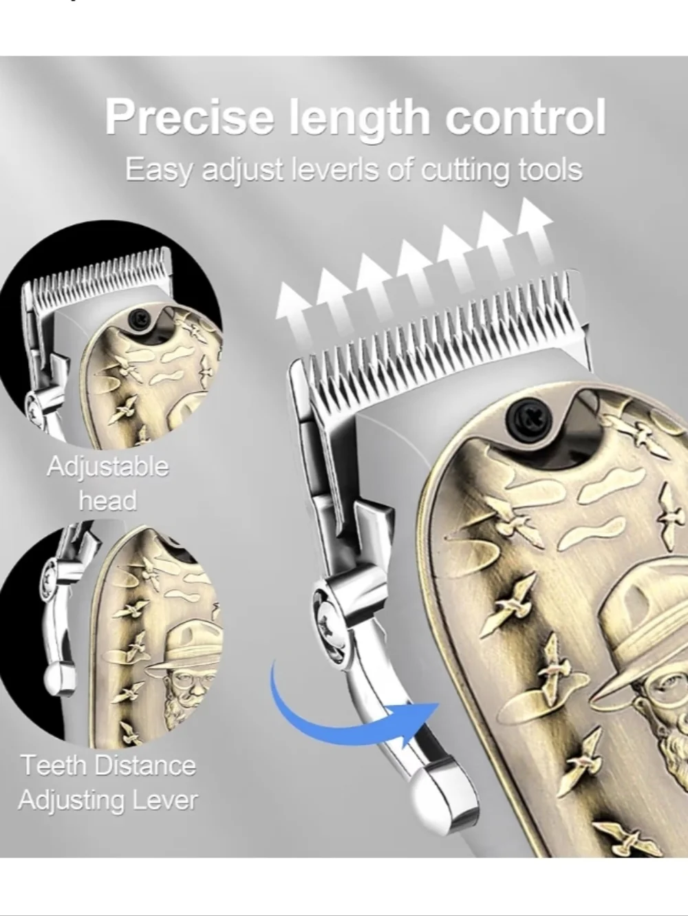 Gold Men's Grooming Kit — Gold Trimmer, T-Blade Trimmer & Foil Shaver Set